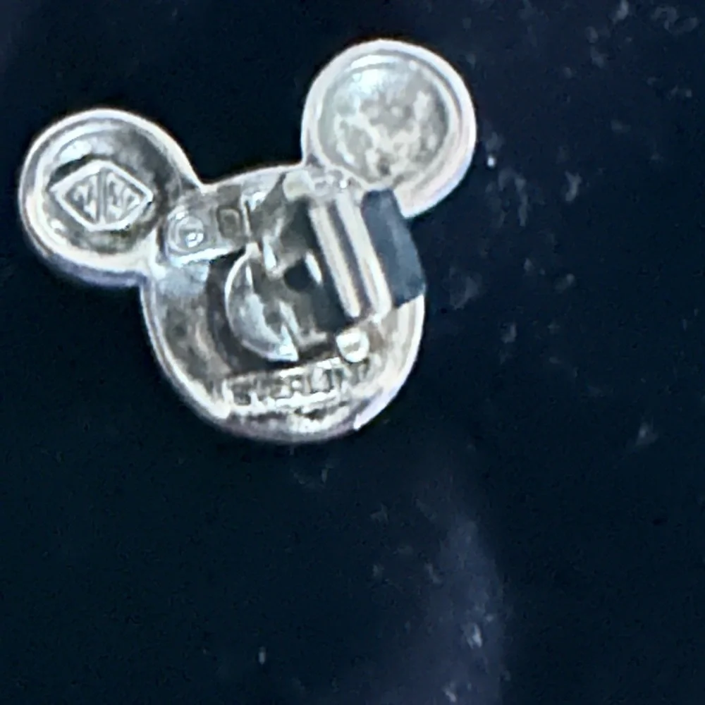 VINTAGE DISNEY MICKEY MOUSE CUFFLINKS SIGNED JUDITH JACK STERLING & MARCASITE